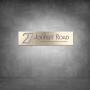 House Number D02 - 600 X 150 / Matt Silver / Cool White