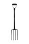 Kaufmann Steel 4 Prong Garden Fork Black 30CM