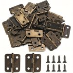 10PCS 18 X 16MM Antique MINI Hinge Jewelry Box Vintage Hinge 180 Degree Opening Strap Replacement Screws Crafts Wooden Box Jewel