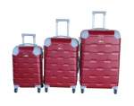 Smte 3-PIECE Travel 27-INCH Luggage Suitcase Set Stylish Maroon With Keychain