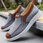 Men's Trendy Apron Toe Slip On Casual Shoes Low Top Breathable Lightweight Durable Sneakers For Outdoor Walking Traveling Park W