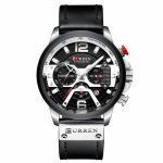 - Men's Luxury Chronograph Watch - Formal Waterproof Leather Strap