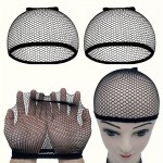 Unisex-adult Stretchable High Elasticity Durable Mesh Wig Caps Closed End Hair Net For Wig Making Black Hairnet Set With 2 5 10