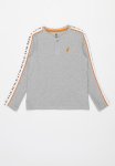 Polo Boys David Long Sleeve Henley Tee - Grey