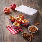 Cuisine Glass Square Roaster With Lid
