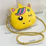 Girl's Simple Fashionable Cartoon Horse And Star Print Crossbody Bag With Adjustable Strap And Zipper Closure Trendy Sling Bag F