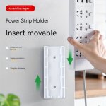 1 2 3 4 5PCS Wall-mounted Power Strip Socket Bracket Hook Hanging Socket Storage Hook Rack Household Space Saving Storage Organi