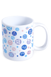 Mug 11OZ Porc Glaze Stripe cirle Blue