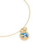 Tweens Gold Plated Stainless Steel Cubic Zirconia Heart Station Bracelet