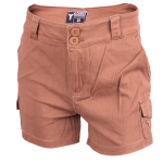 Ladies Casual Stretch Outdoor Short -9CM In Leg Caramel - 40