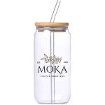 Okiyo Natsu Glass & Bamboo Tumbler & Straw 500ML