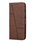 Flip Leather Case With Card Holder Compatible With Samsung S23 Fe -brown