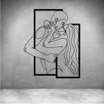 Couple Kissing - Rust Coat L 400 X H 600MM