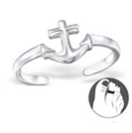 C134-C26198 - 925 Sterling Silver Anchor Toe Ring