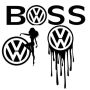 Vw Girl Vw Boss Vw Petrol Tank Vinyl Sticker - 3 Pack.