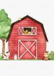 Red Barn - Wall Art Print - A1
