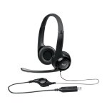 Logitech H390 USB Computer Headset With Noise Canceling MIC Black