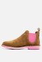 Chelsea Boot - Brown & Light Pink