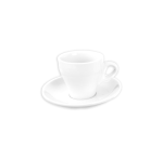 Fortis - Italia - White Espresso Cup 80ML & Saucer Set Of 12