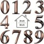 1PC Self-adhesive House Number Rhombus Ancient Copper Color Number Hotel Room Door Number House Apartment Modern House Number