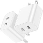 USB C Fast Charger Block USB C Charging Block 2-PACK Type C 2IN1 Dual Ports Plug Wall Charger Fast Type C Charger For Iphone