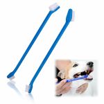 Pet Double Tooth Brush - Blue