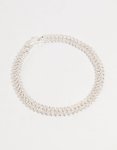 Silver Fine Cubic Zirconia Cupchain Bracelet