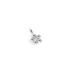 The Quinque Pendant Charm In Silver - Standard Charm 14 X 9MM