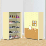 Ashcomonline Metal Plastic Shoe Rack