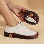 Elegant Women's Casual Fashion Sneakers - All-Season Low Top Slip-On Walking Shoes With Non-Slip Rubber Sole Breathable PU Upper & Insole Solid Color Handmade
