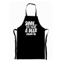 011 Custom Printed Black Apron