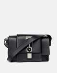 Metal Lock Silver Black Purse - One Size Fits All Black