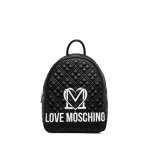 Logo Quilt Backpack -black