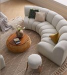 Boucle Segment Curve Couch
