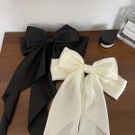 Big Bowknot Ribbon Hair Clip Elegant Chic Decorative Hair Accessory For Holiday Christmas Festival Party Ideal Choice For Gifts
