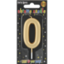 Xpress Metallic Gold Number 0 Chrome Candle