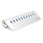 Orico 10 Port USB3.0 Aluminium Hub - Silver