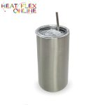 Double Wall 15OZ Stainless Steel Silver Skinny Tumbler
