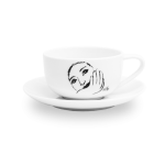 Carrol Boyes Cup And Saucer Face Facts - H: 70MM X D: 155MM