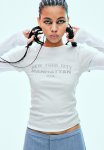 Fitted T-Shirt - Light Grey New York City