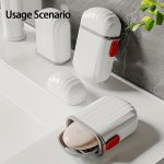 Chic Waterproof Travel Soap Dish - Compact Sealed & Drainable For Business Trips & Outdoor Adventures Ideal For Bathroom Use
