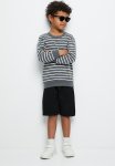 PoP Candy Stripe Sweatshirt - Grey & White