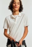 Cotton Piqu Polo Shirt - White