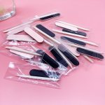 5PCS 10PCS Double-sided MINI Nail Files And Cuticle Pusher Sticks Set Perfect Nail Care