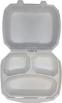 Fomo 3 Division Disposable Tray No. 53 Sectioned Plate