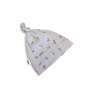 0-3M White & Grey Knotted Beanie - Xoxo Baby