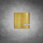 Entrance To The Left Sign - Brushed Brass