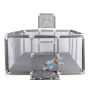 Baby Playpen With 30 Ocean Balls Basketball Hoop & Football Net Toddler Ball Pit Indoor Play Yard For Crawling Climbing And Safe Fun