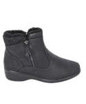 Ladies Zip Detail Ankle Boot - 9 Black