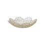 Multi Purpose Iron Homeware Gold Fruit Basket Elegant Wavy Design
